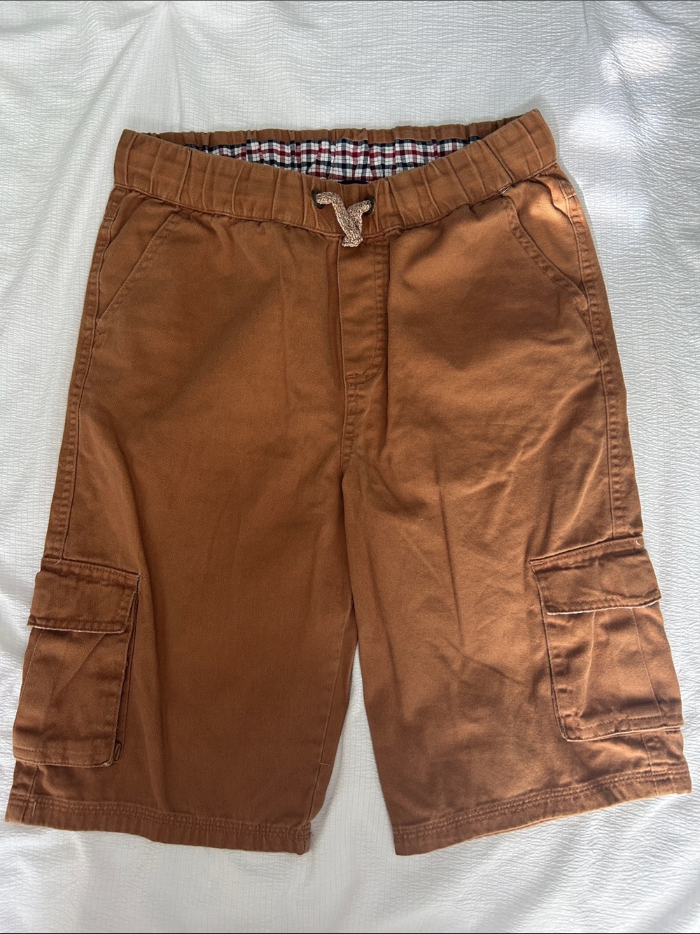 Ben Sherman Rust Brown Cargo Shorts with Drawstring